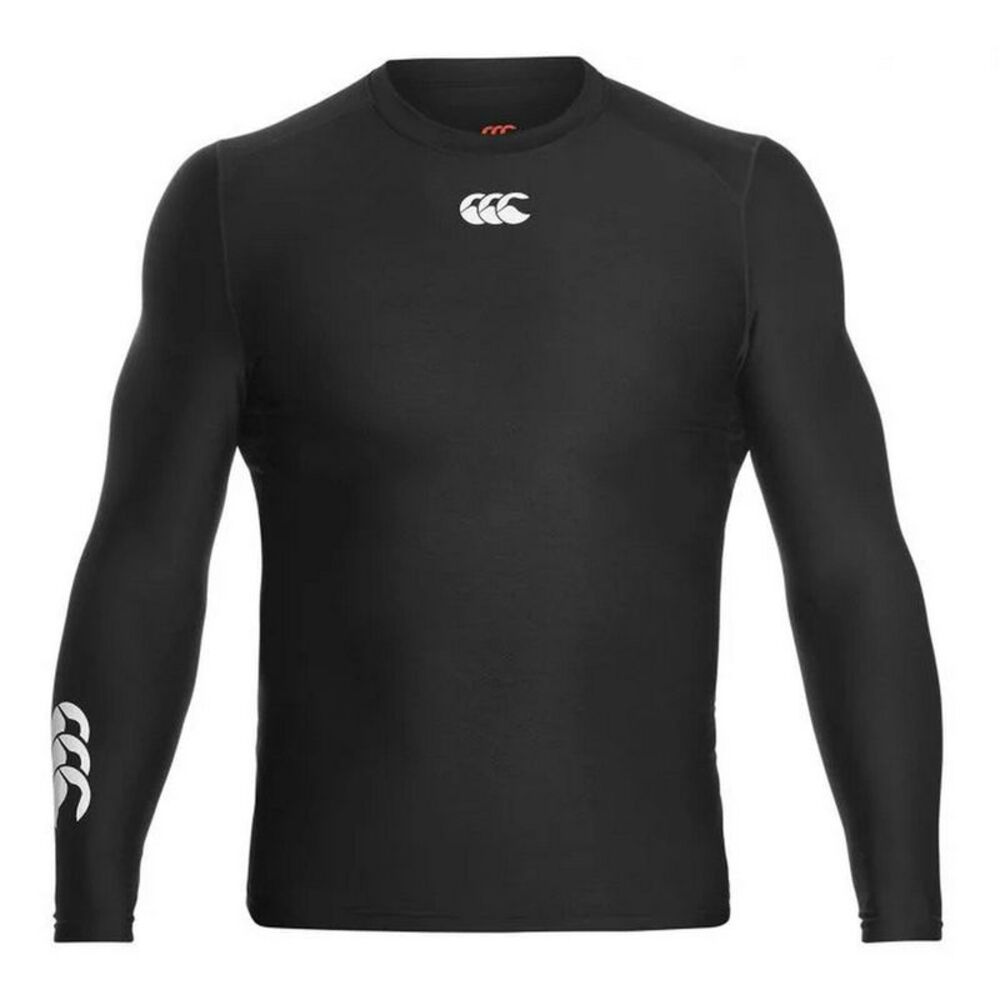 Canterbury Mens Thermoreg Long-Sleeved Base Layer Top / Black